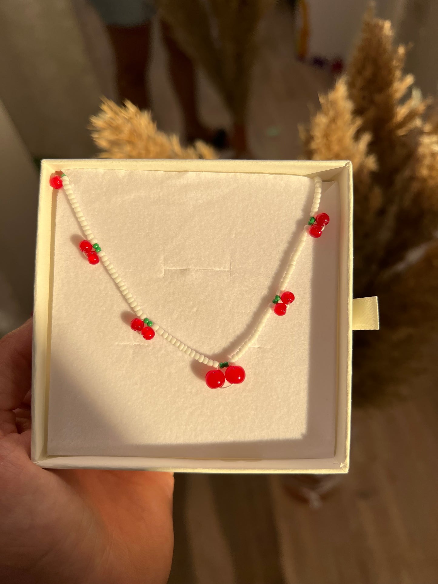 Collana perline cherry