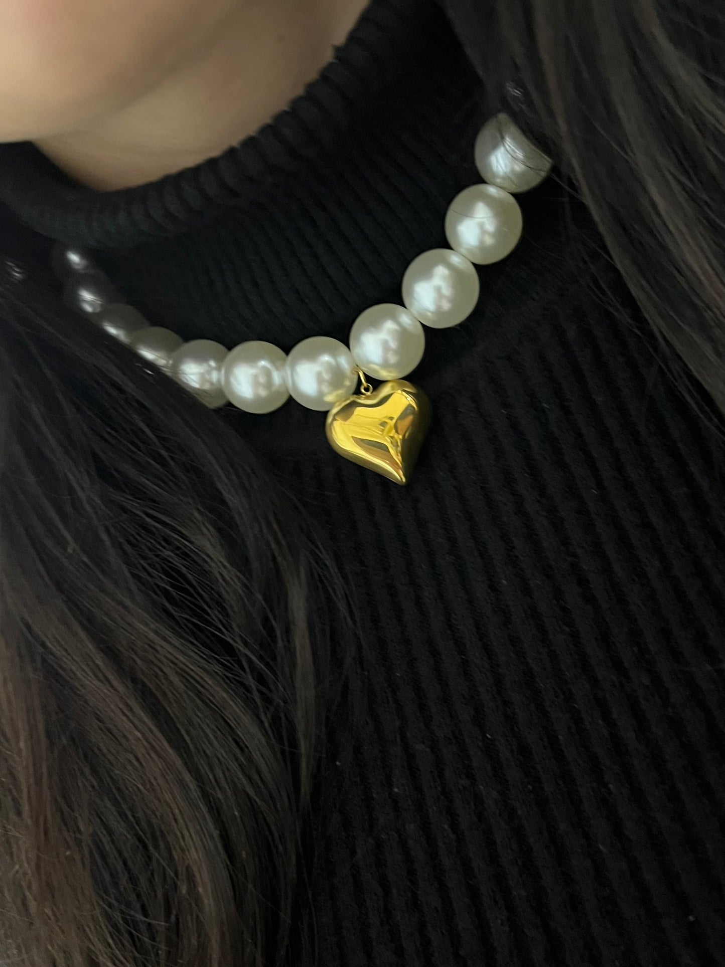 Collana Big Perla Love