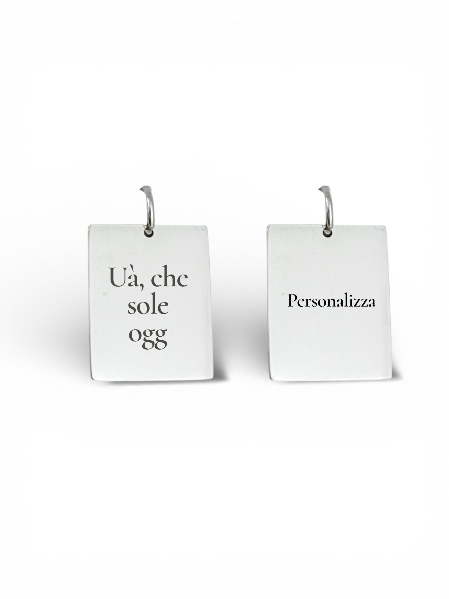 Ciondolo raccontami di te unisex personalizzabile - Bilè