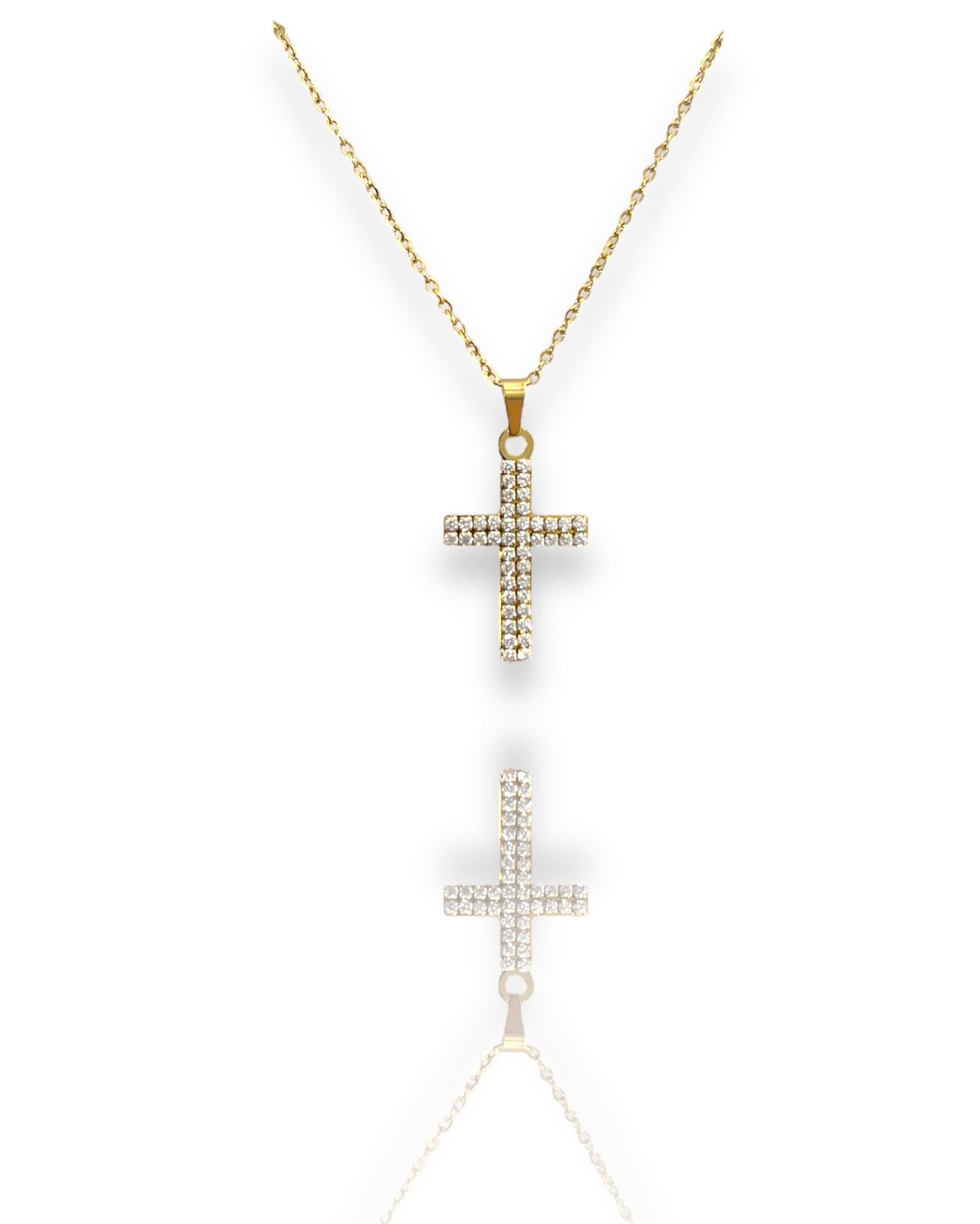 Collana Croce strass