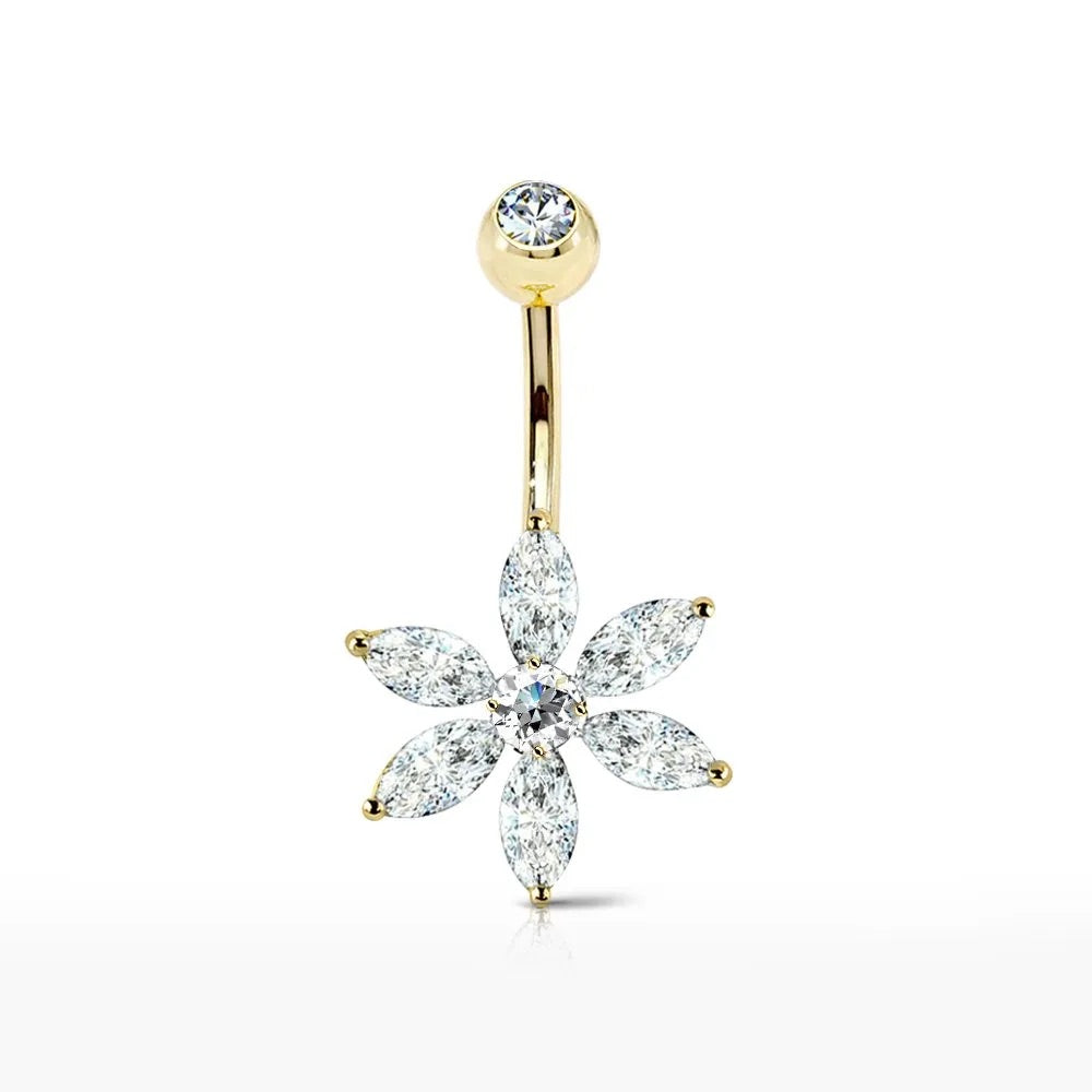 Piercing Flower Ombelico