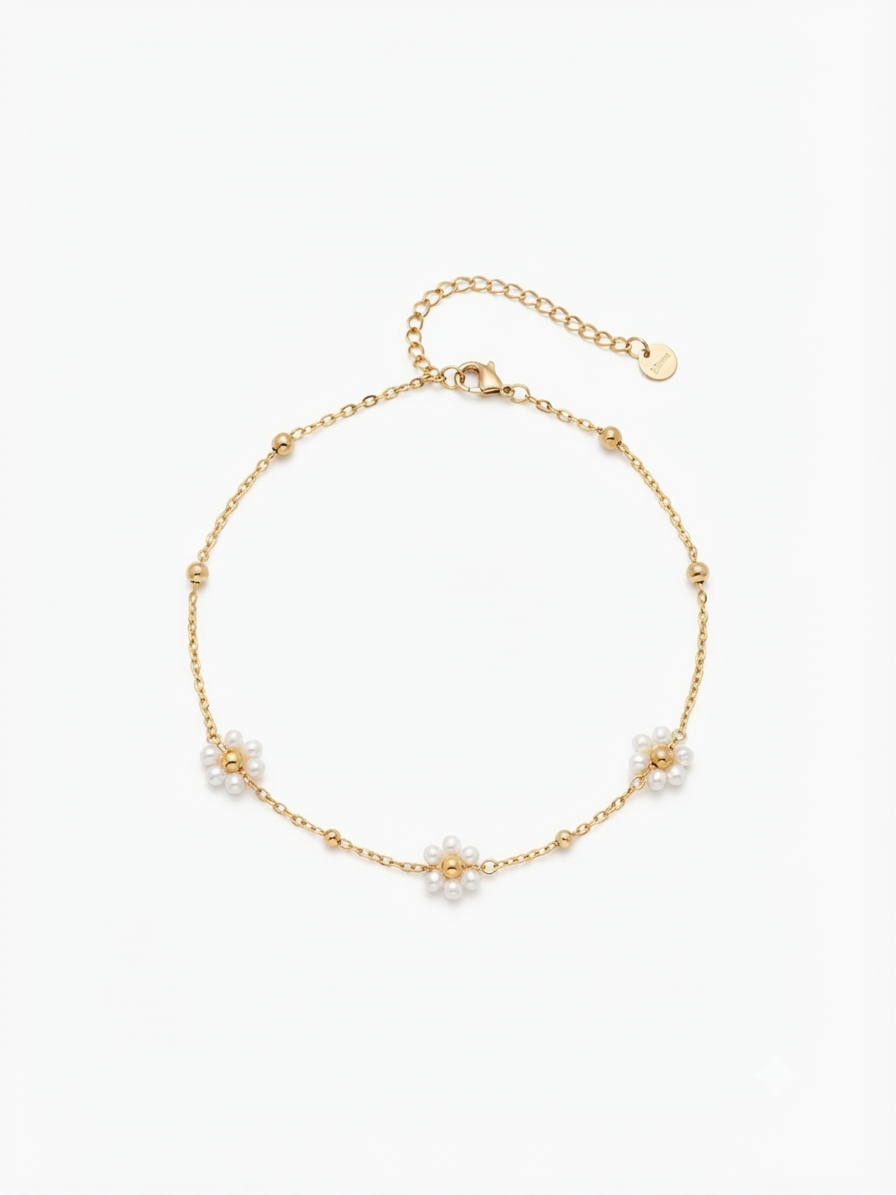 Cavigliera Bouble Flowers