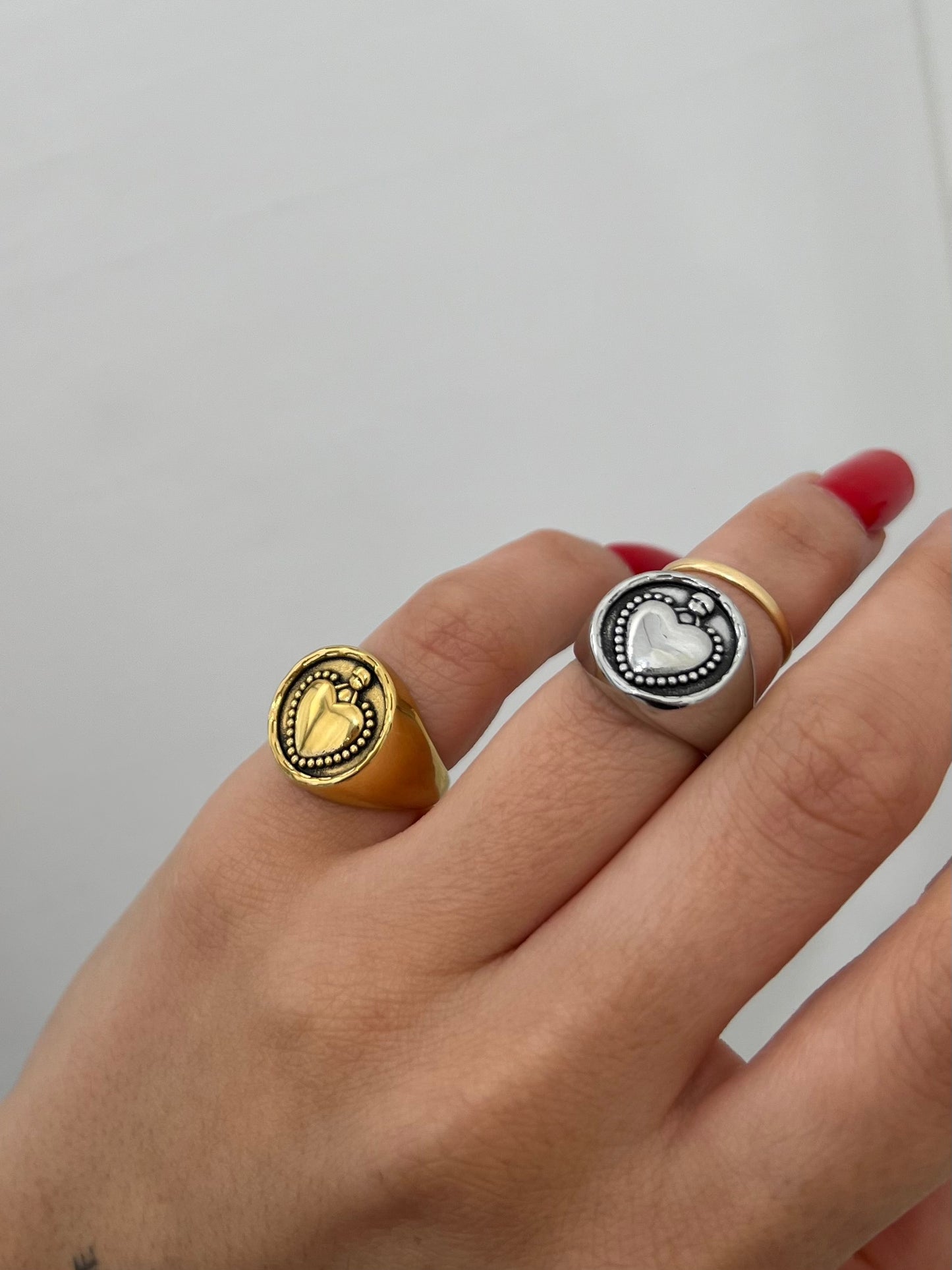 Anello Sacro Cuore da mignolo