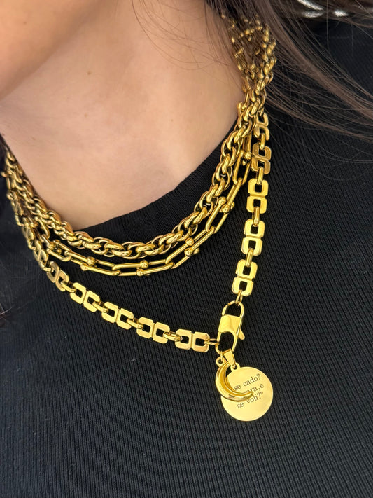 Base Collana Vintage Vibes con moschettone porta ciondoli