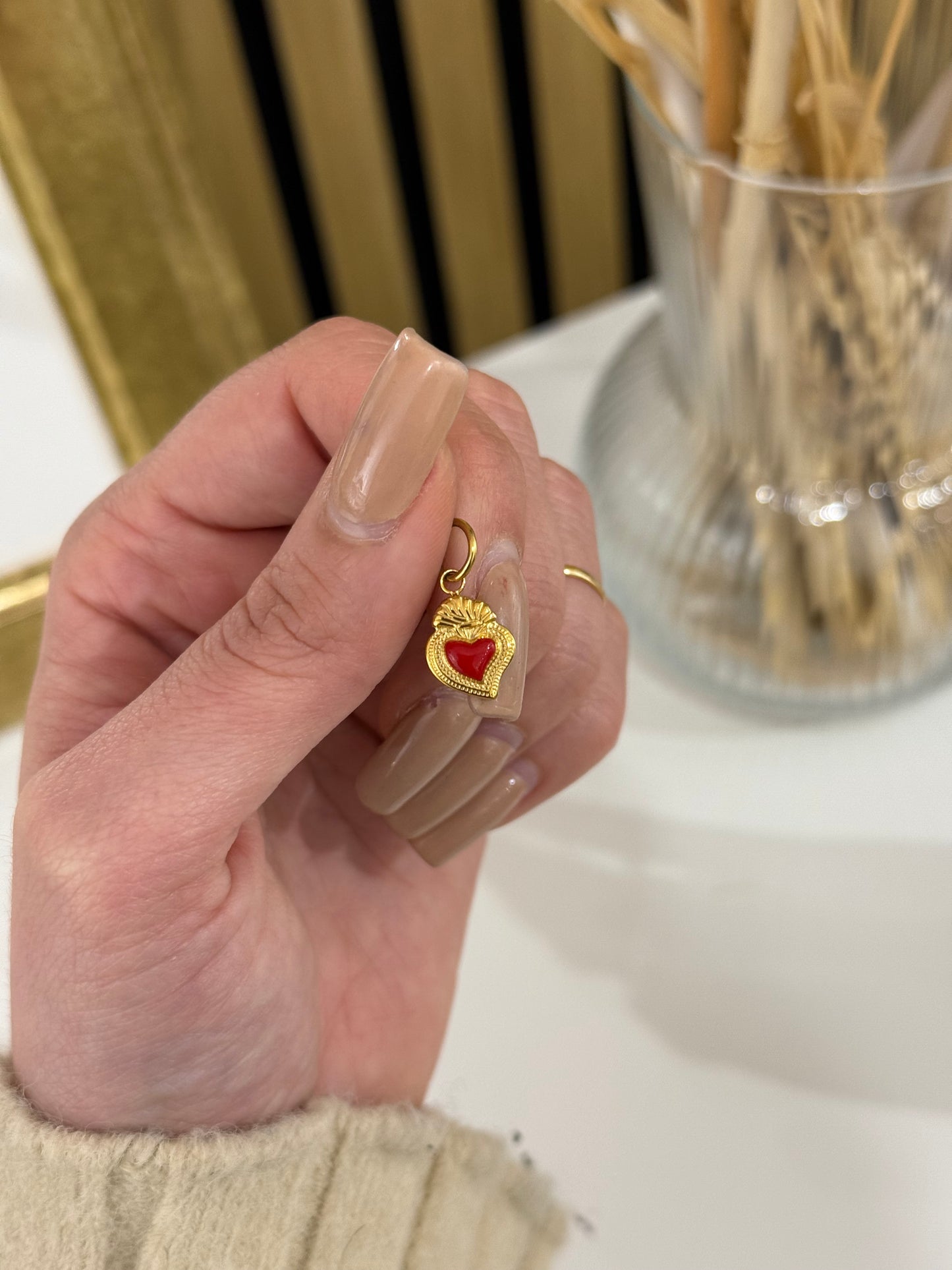 Ciondolo sacro Cuore smaltato