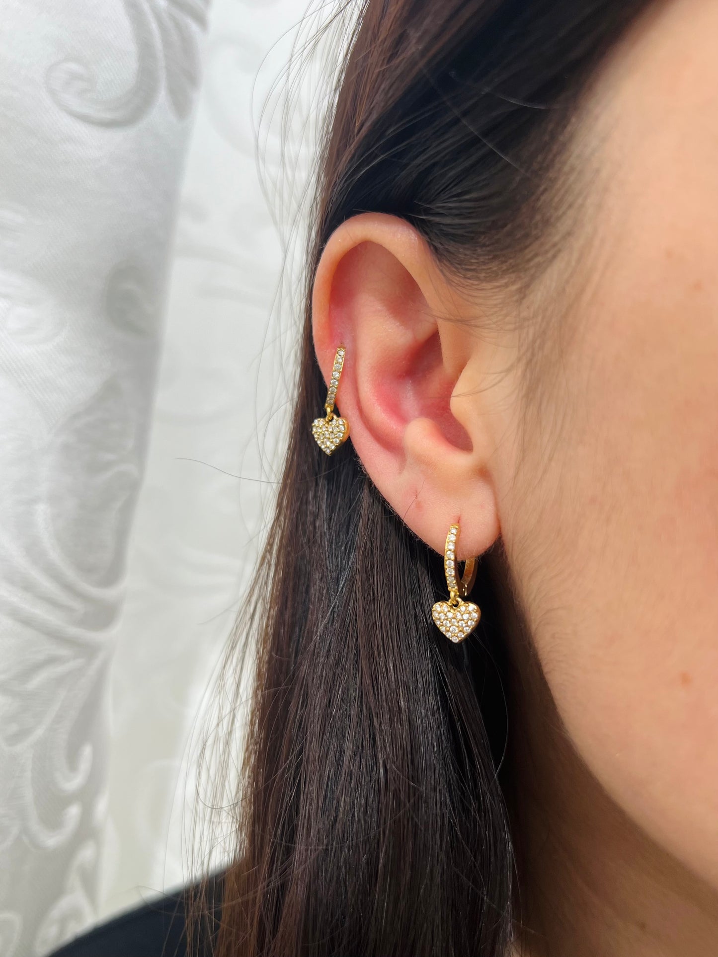 Hoop Cuoricini zirconati