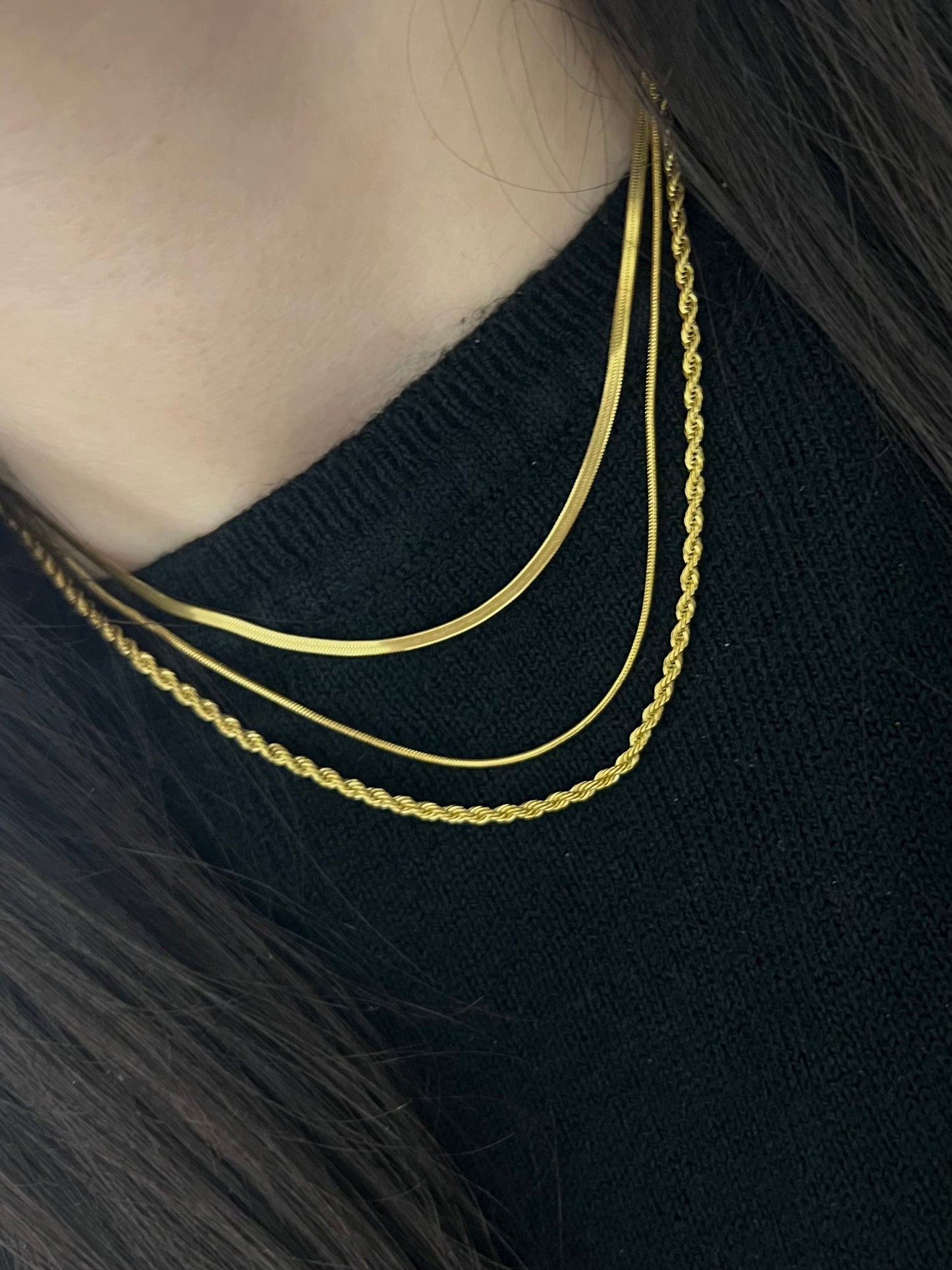 Collana Snake Piatta varie dimensioni