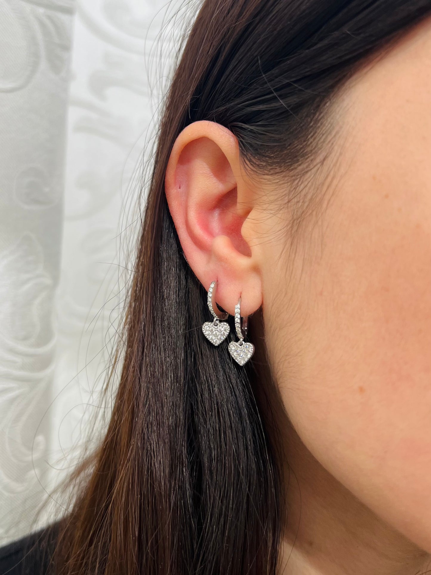 Hoop Cuoricini zirconati