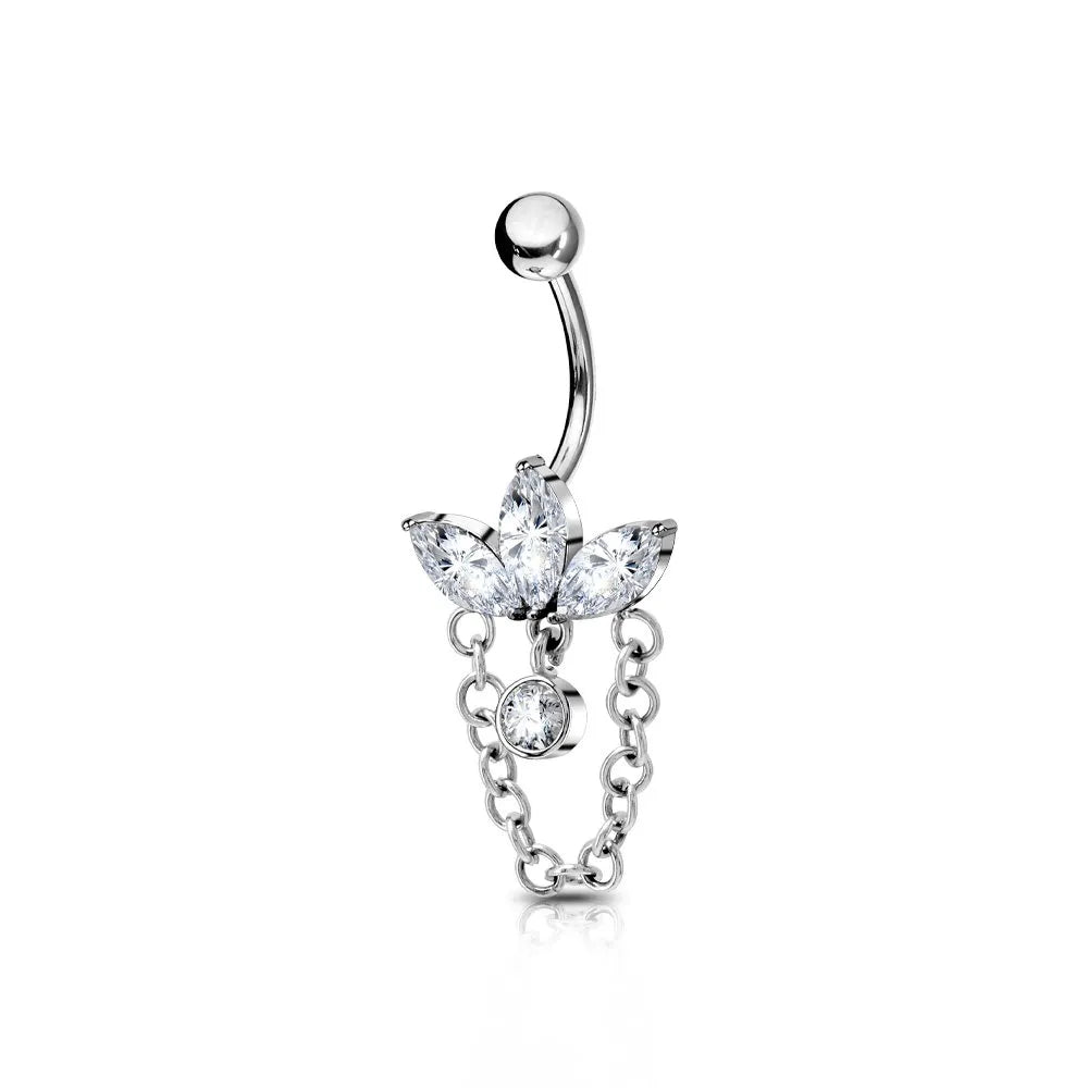 Piercing All’ombelico con catenella pendente
