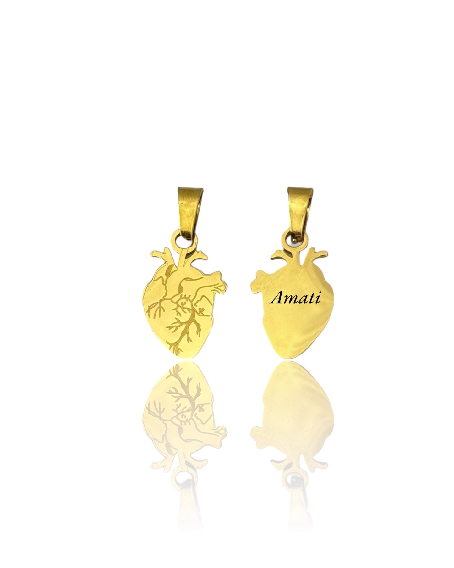Ciondolo Cuore Anatomico Personalizzabile