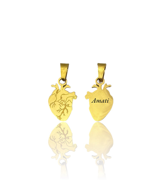 Ciondolo Cuore Anatomico Personalizzabile
