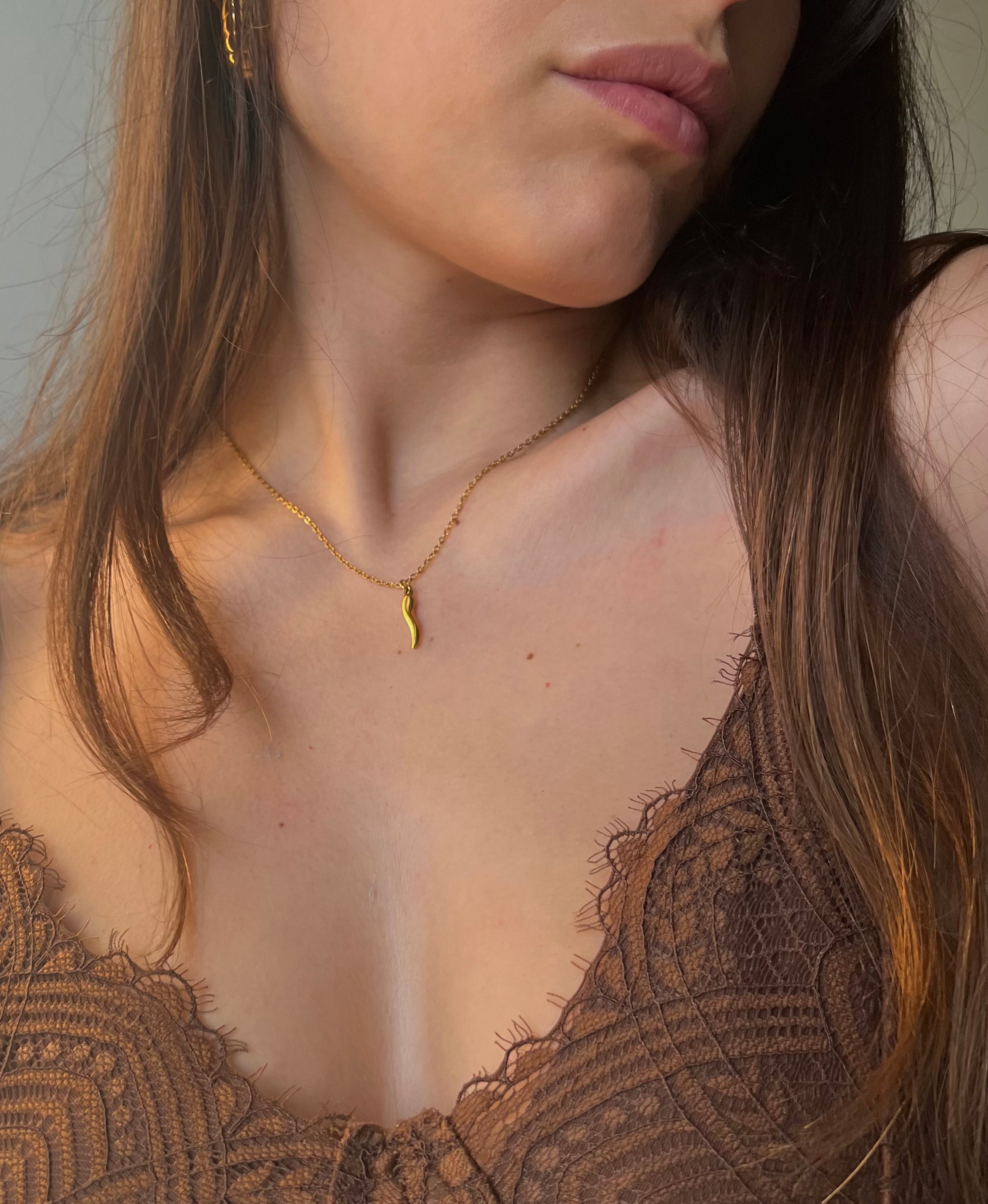 Collana corno portafortuna - Bilè