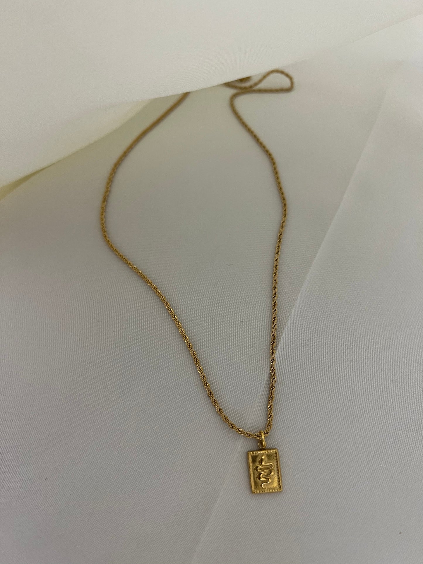 Collana Torcion con Medaglia Snake