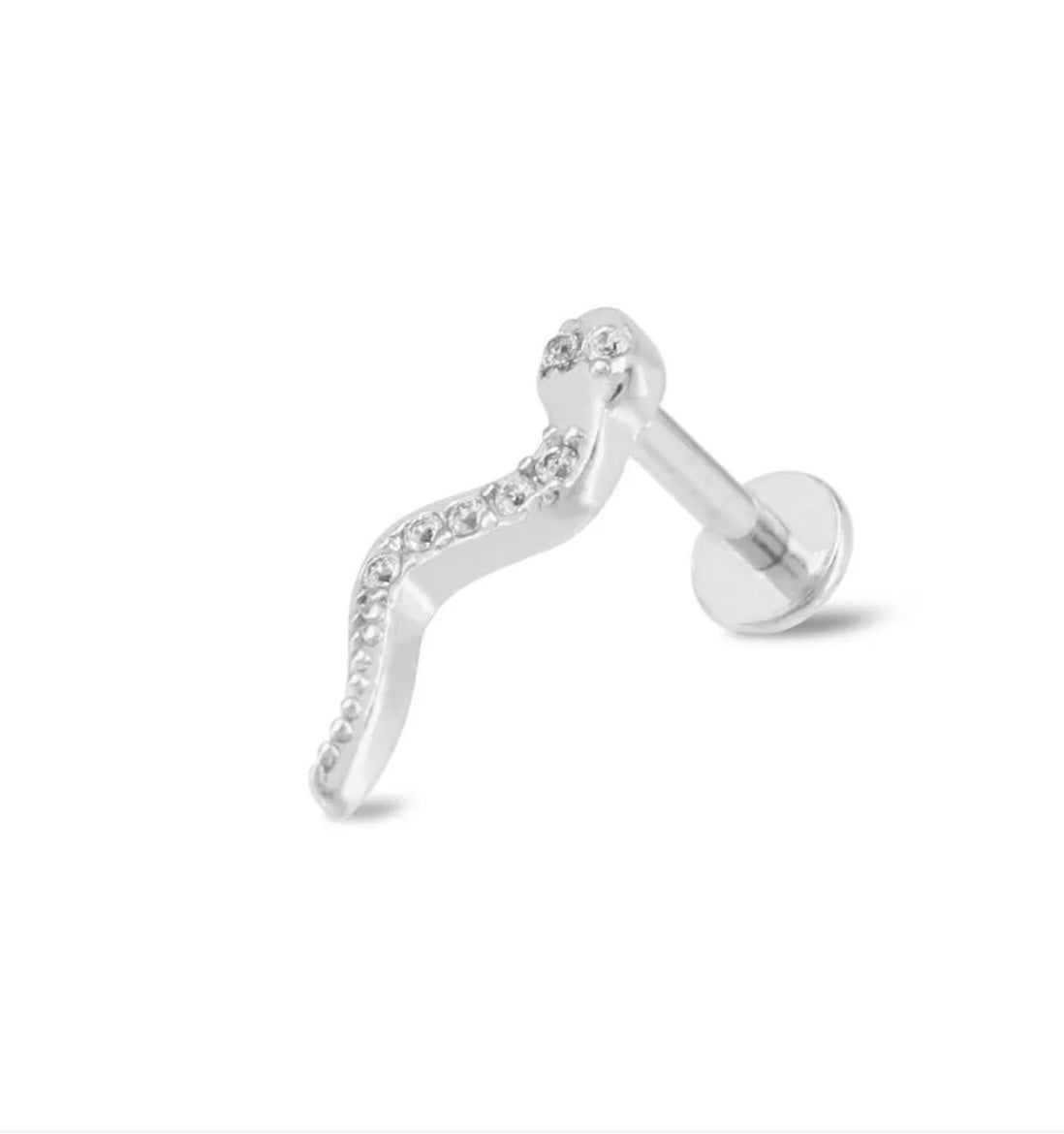 Labret con forma di Serpente in acciaio 316L - Bilè