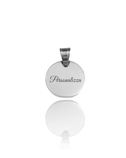 Ciondolo Dedica Tondo personalizzata leggi la descrizione - Bilè