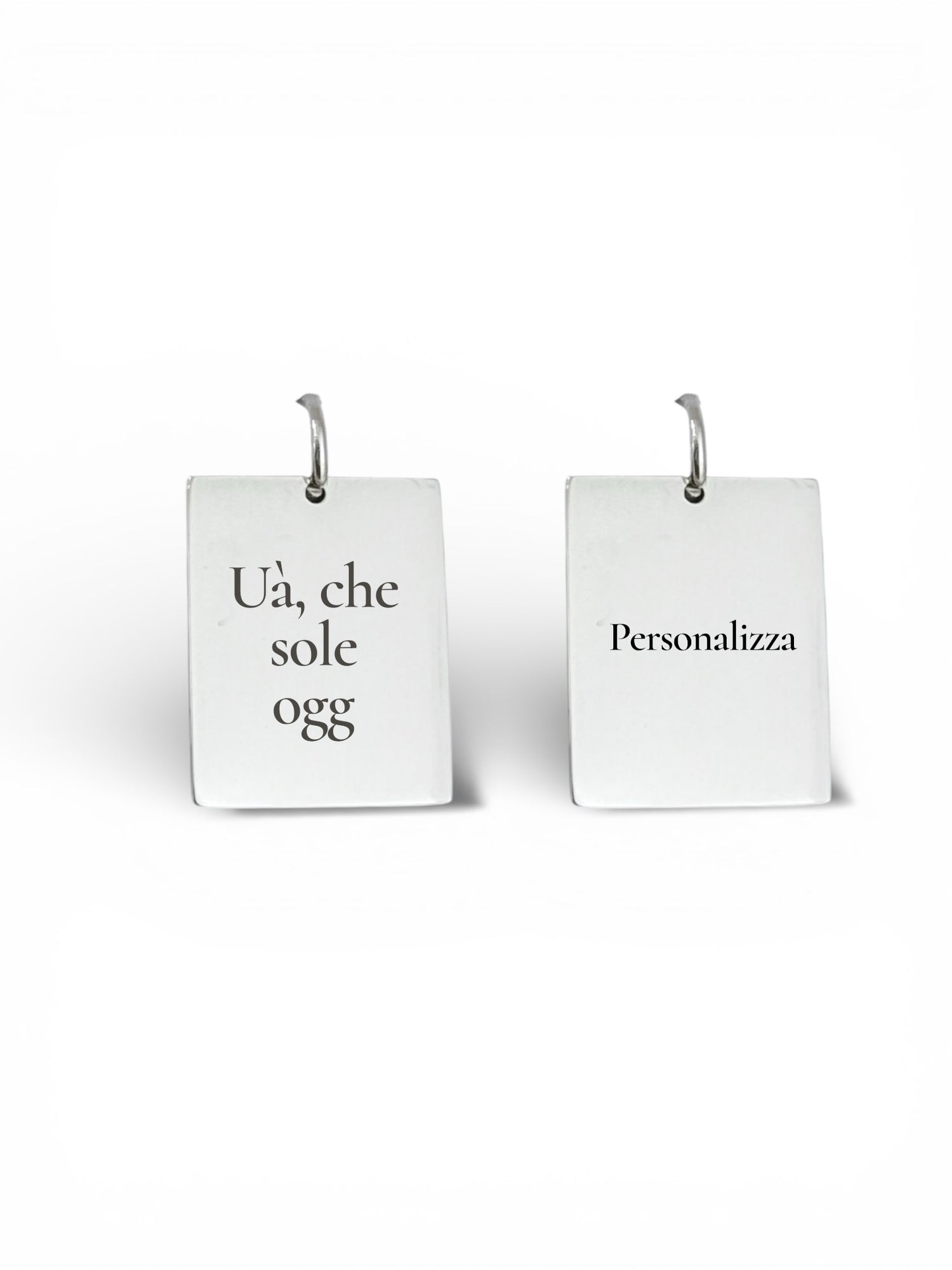 Ciondolo raccontami di te unisex personalizzabile - Bilè