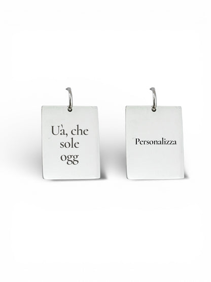 Ciondolo raccontami di te unisex personalizzabile - Bilè