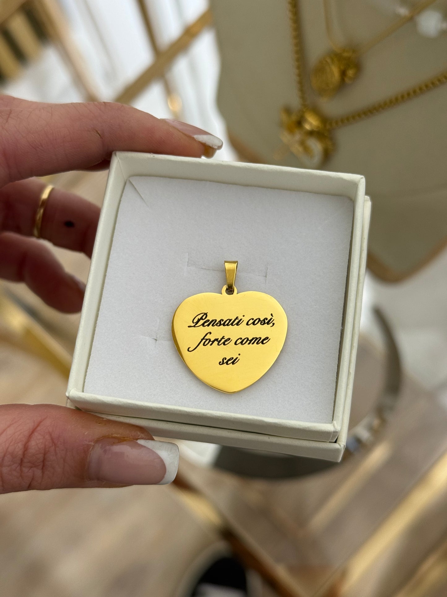 Ciondolo Cuore Piatto Personalizzabile