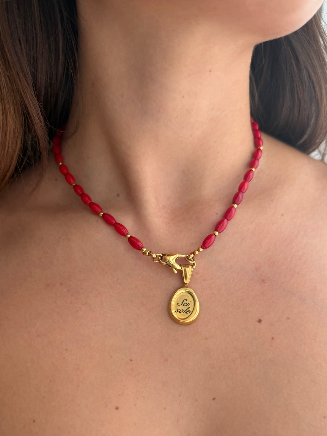 Collana Intensa Passione con moschettone porta ciondoli
