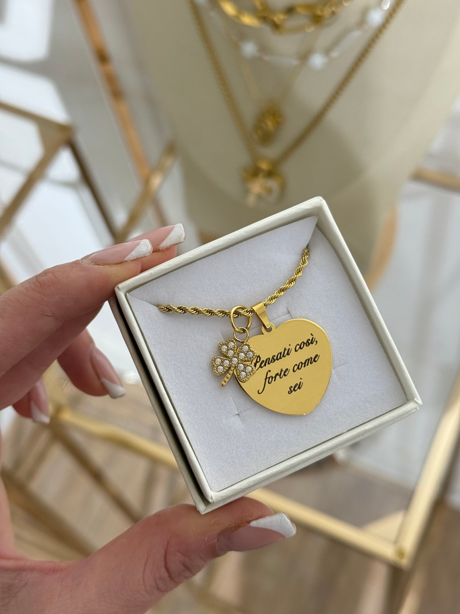 Ciondolo Cuore Piatto Personalizzabile - Bilè