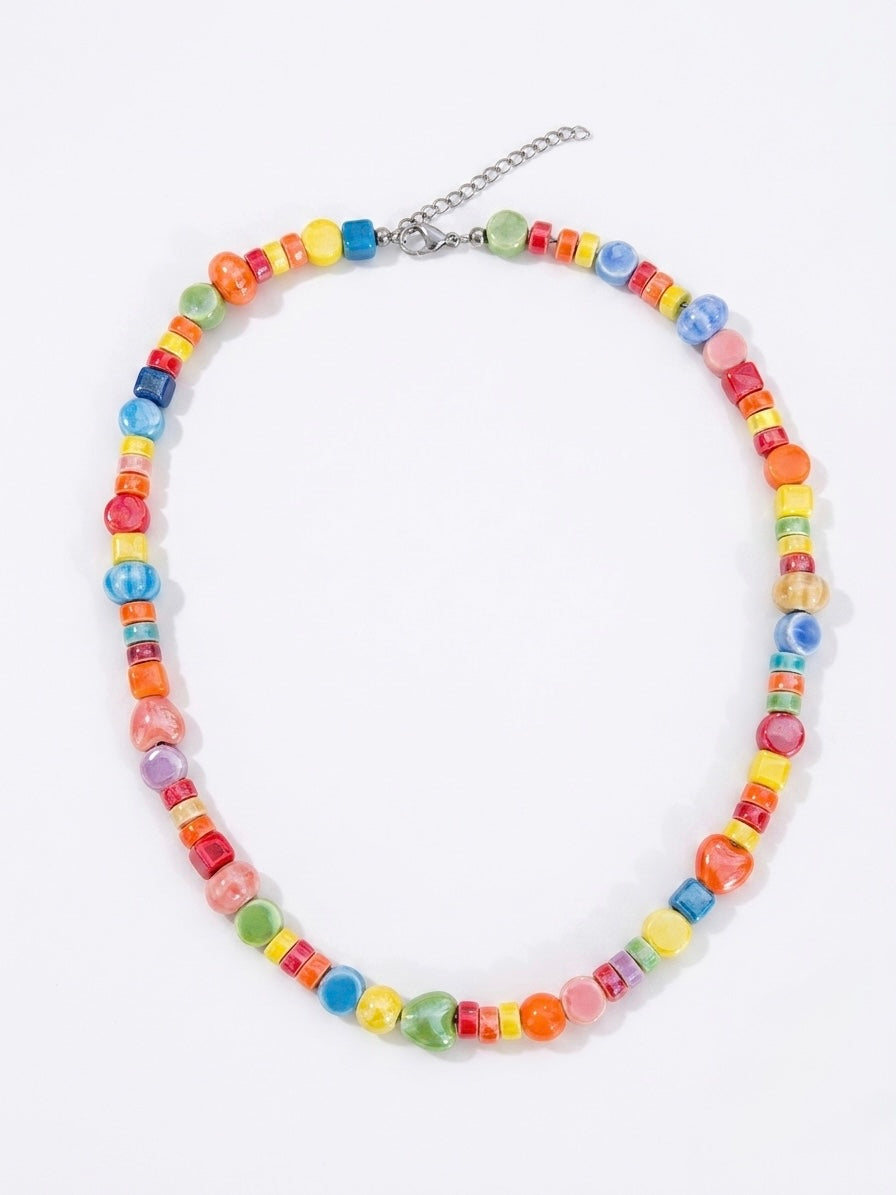 Sunset Love – Collana con Perline di Ceramica