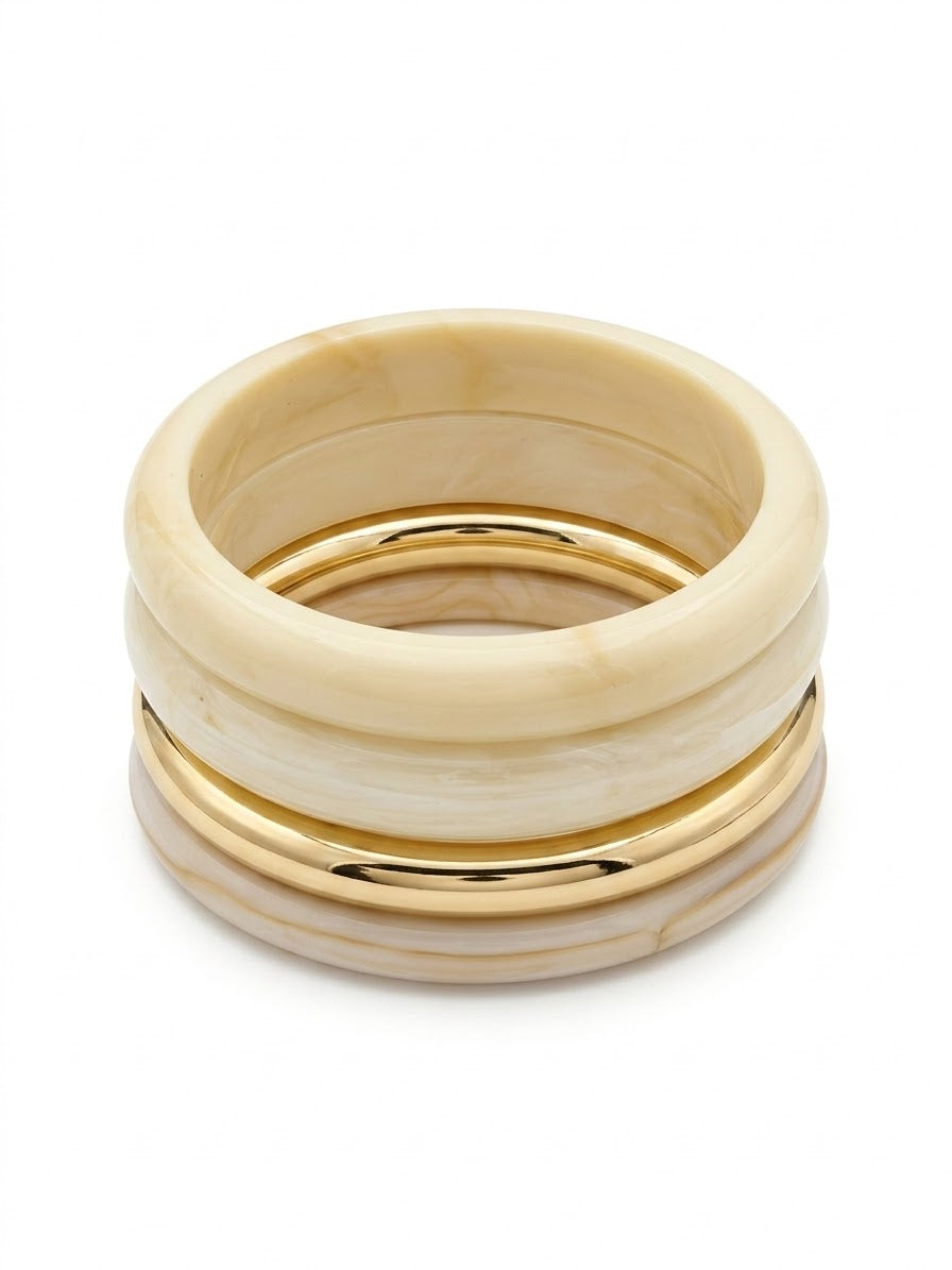 Set Bracciali Marble Ivory