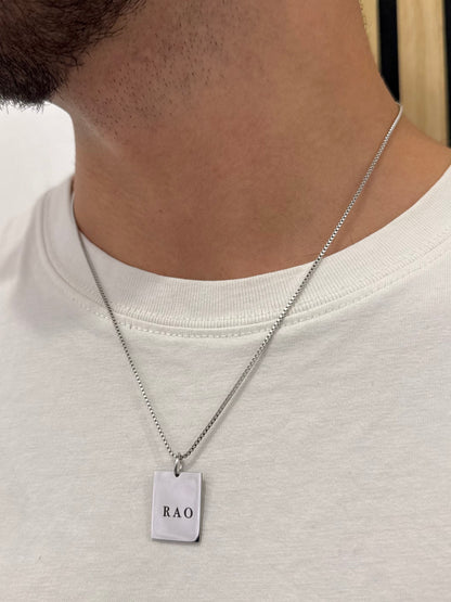 Ciondolo raccontami di te unisex personalizzabile - Bilè