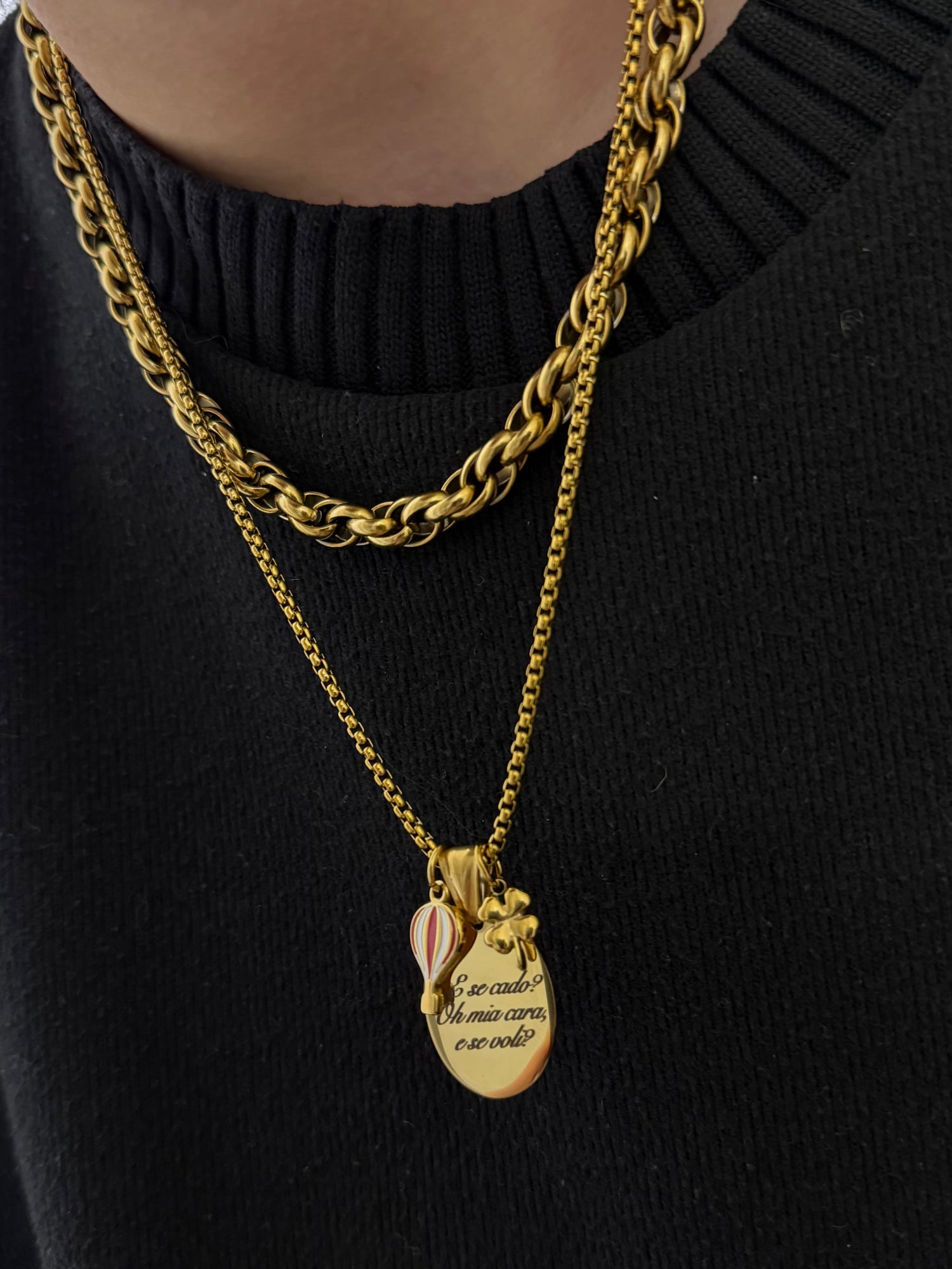 Ciondolo "E se cado? Oh mia cara, e se voli?" - Bilè