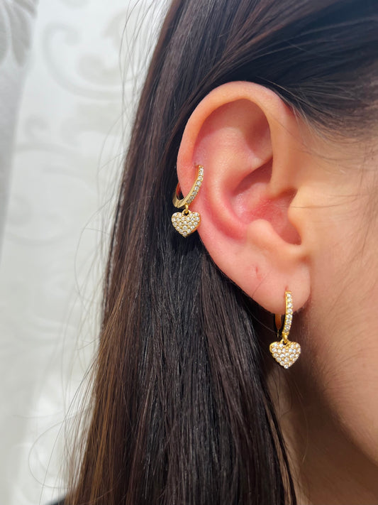 Hoop Cuoricini zirconati