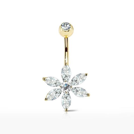 Piercing Flower Ombelico