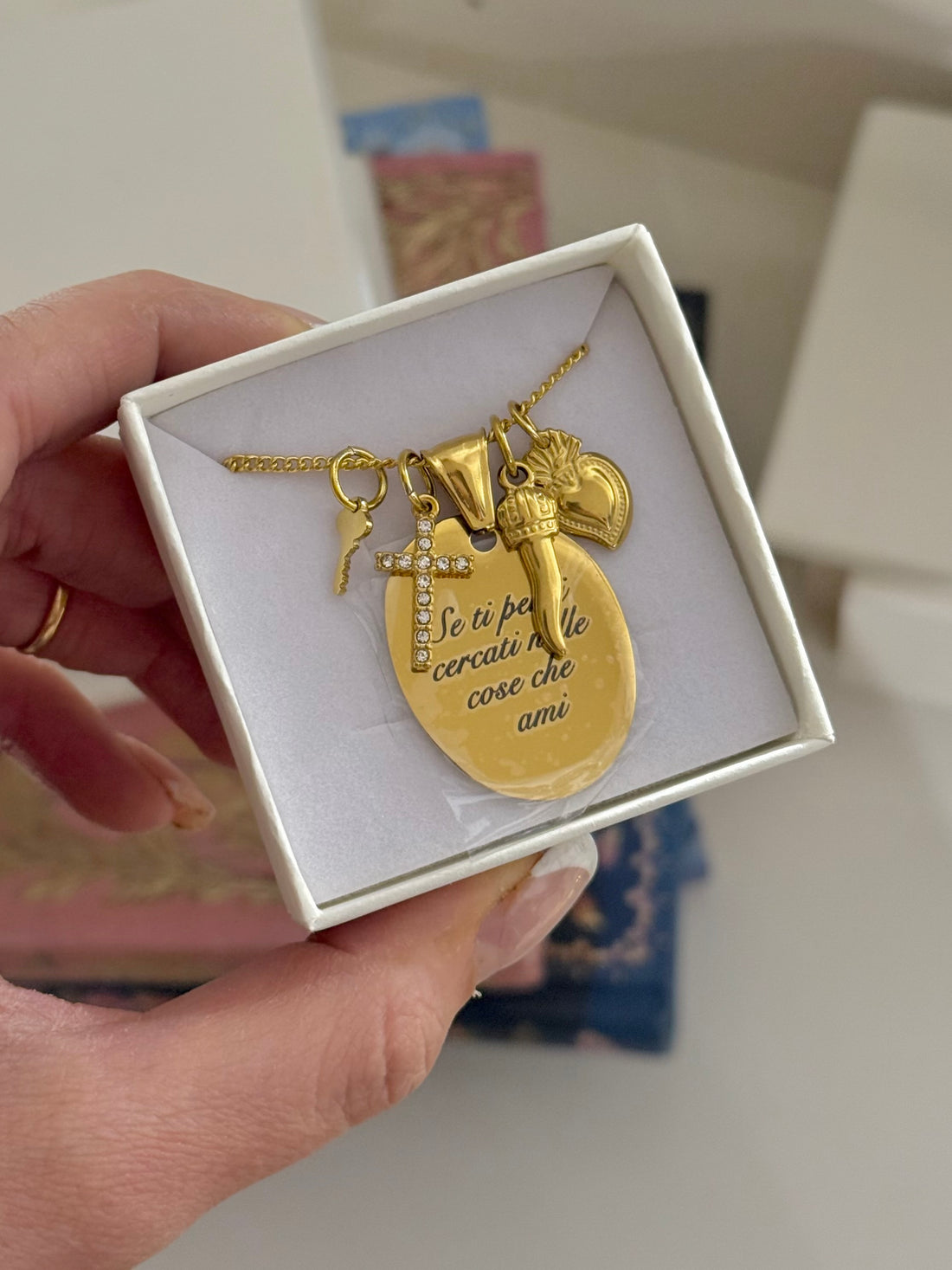 Ciondolo Corno portafortuna