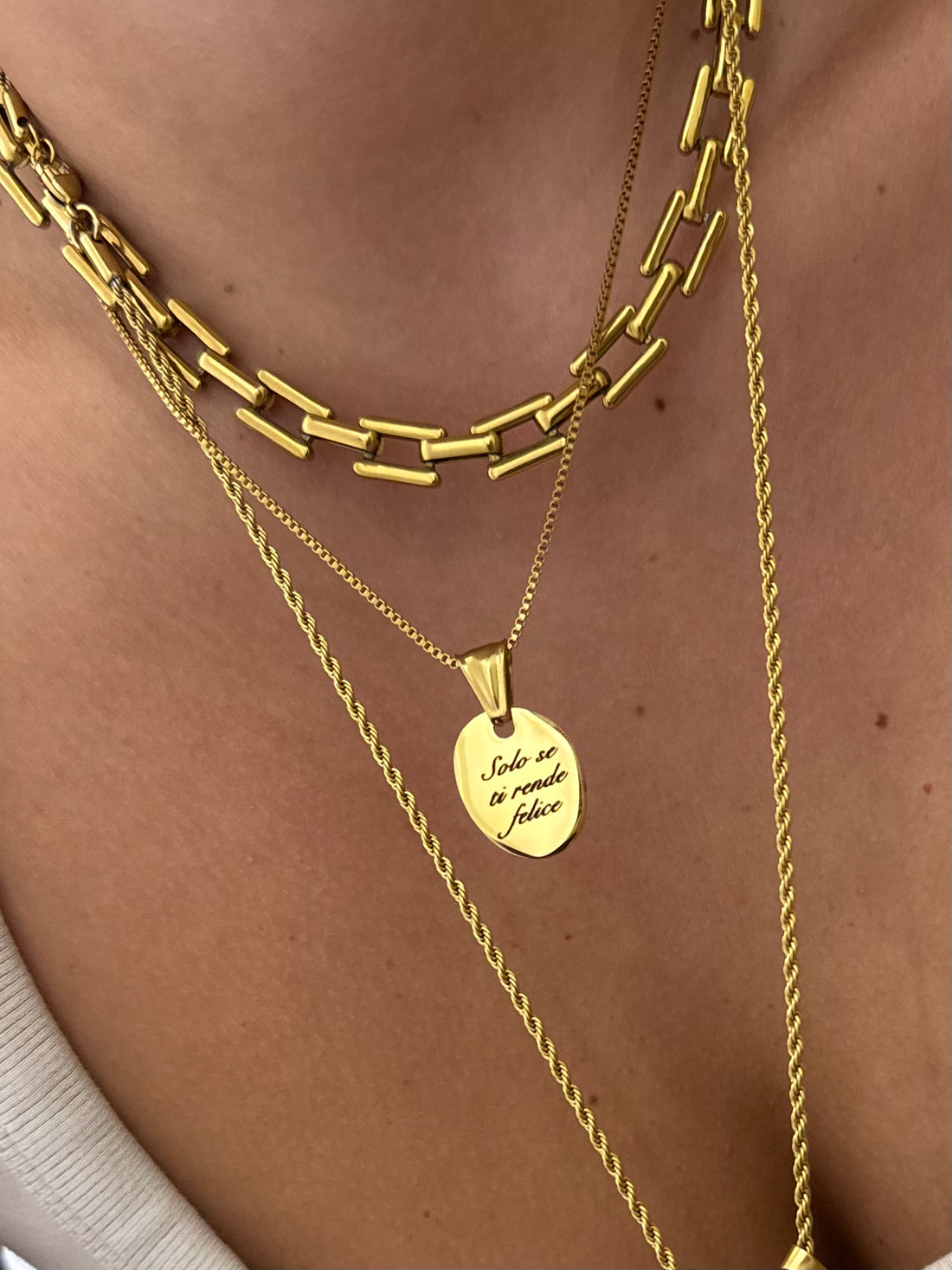 Ciondolo Solo se ti rende felice - Bilè