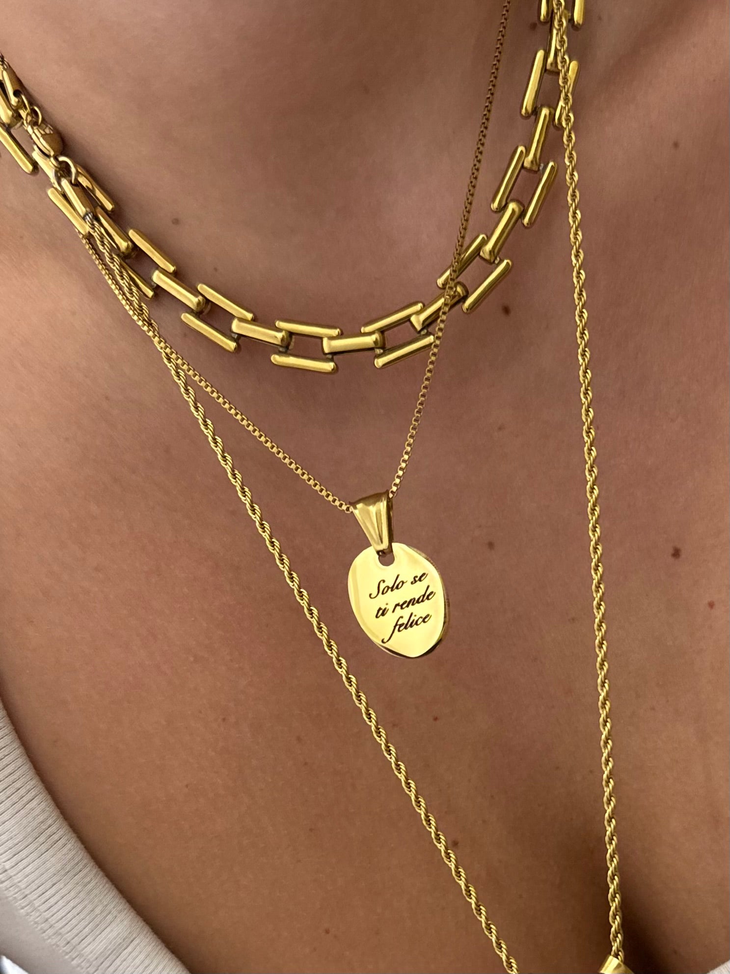 Ciondolo Solo se ti rende felice - Bilè