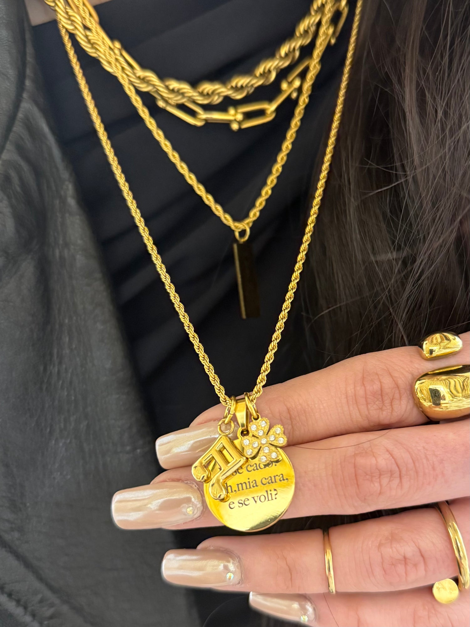 Ciondolo Quadrifoglio Zirconato - Bilè