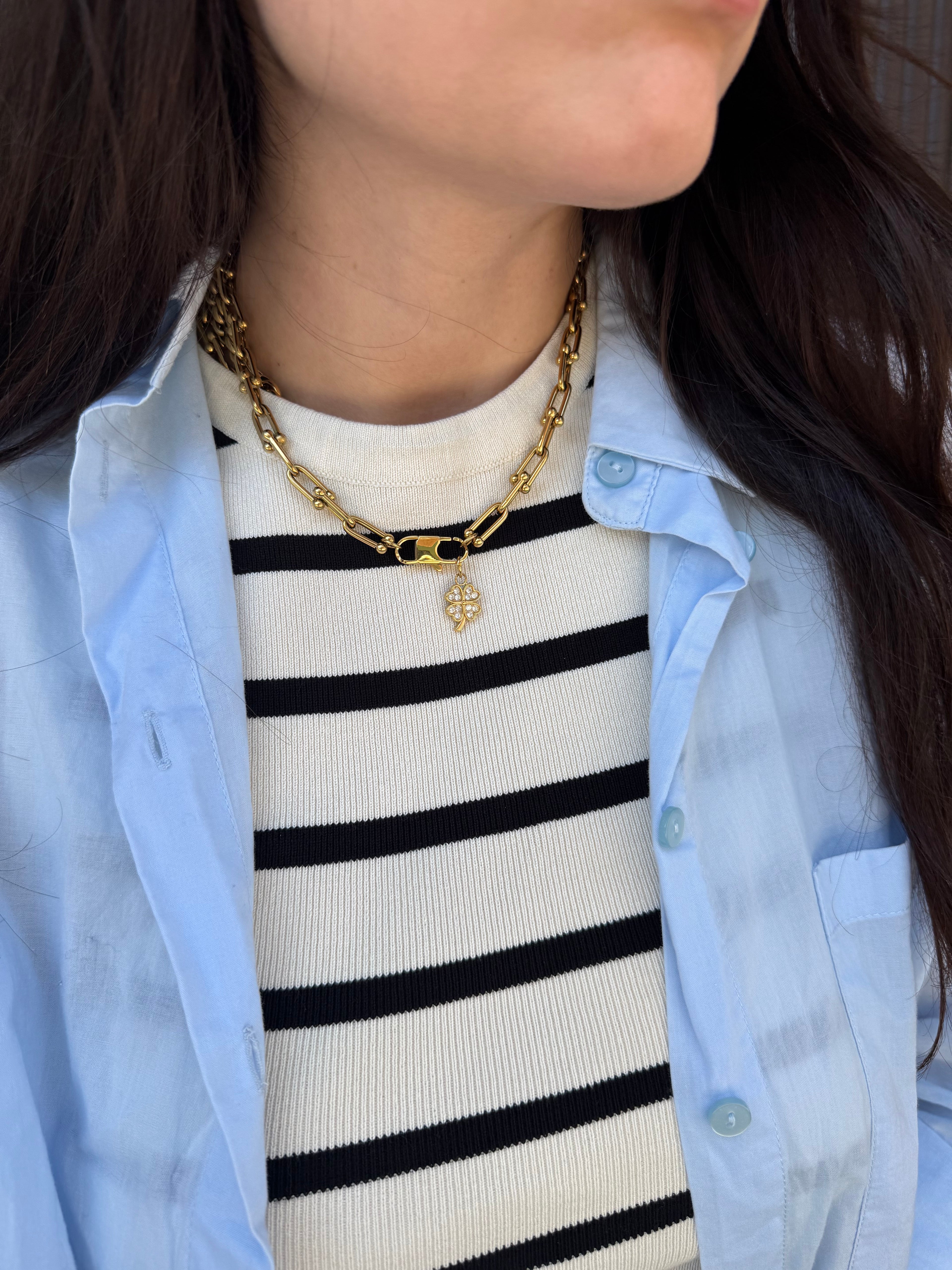 Collana amira con moschettone porta ciondoli - Bilè