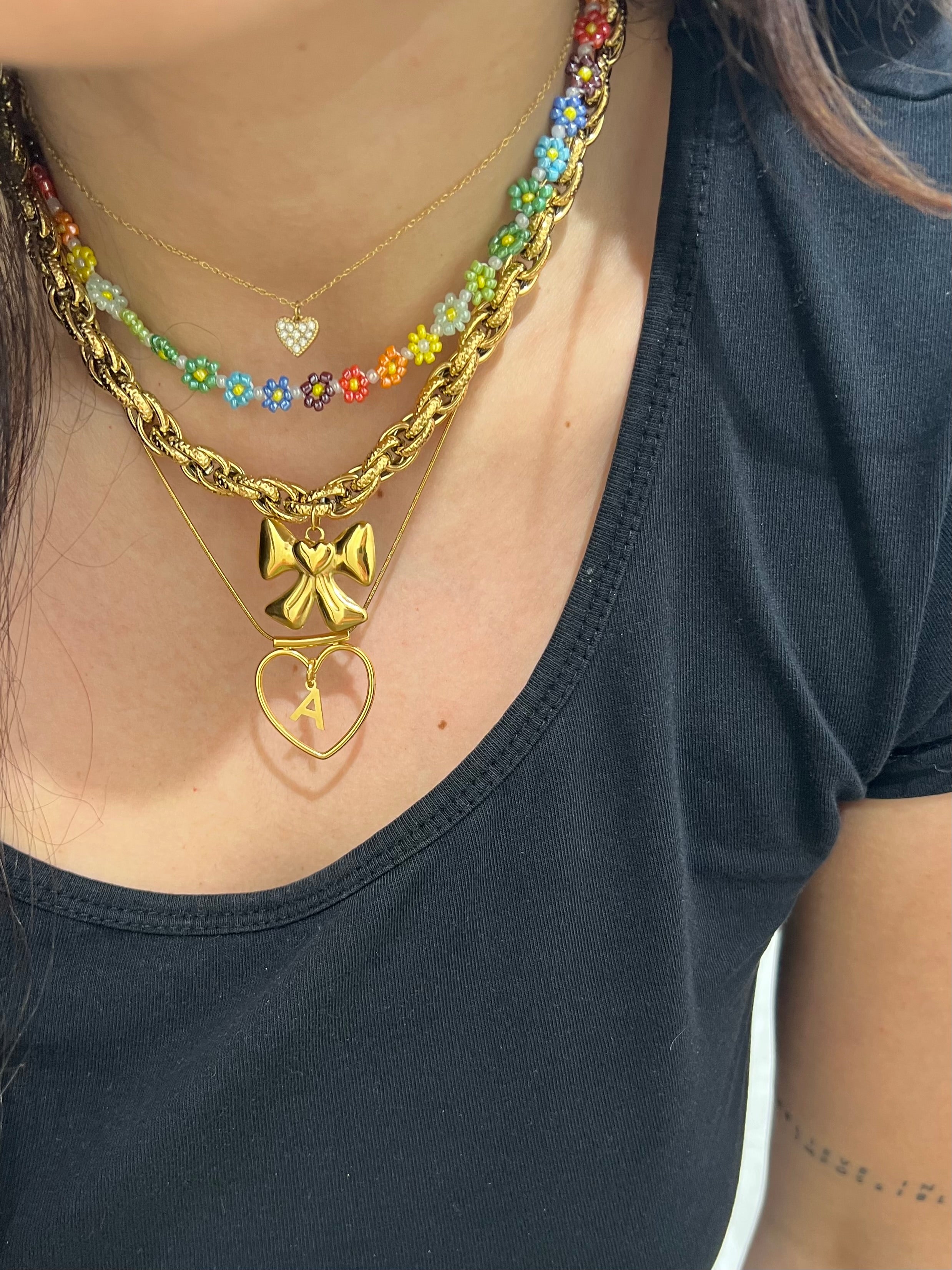 Collana cuore vuoto personalizzabile