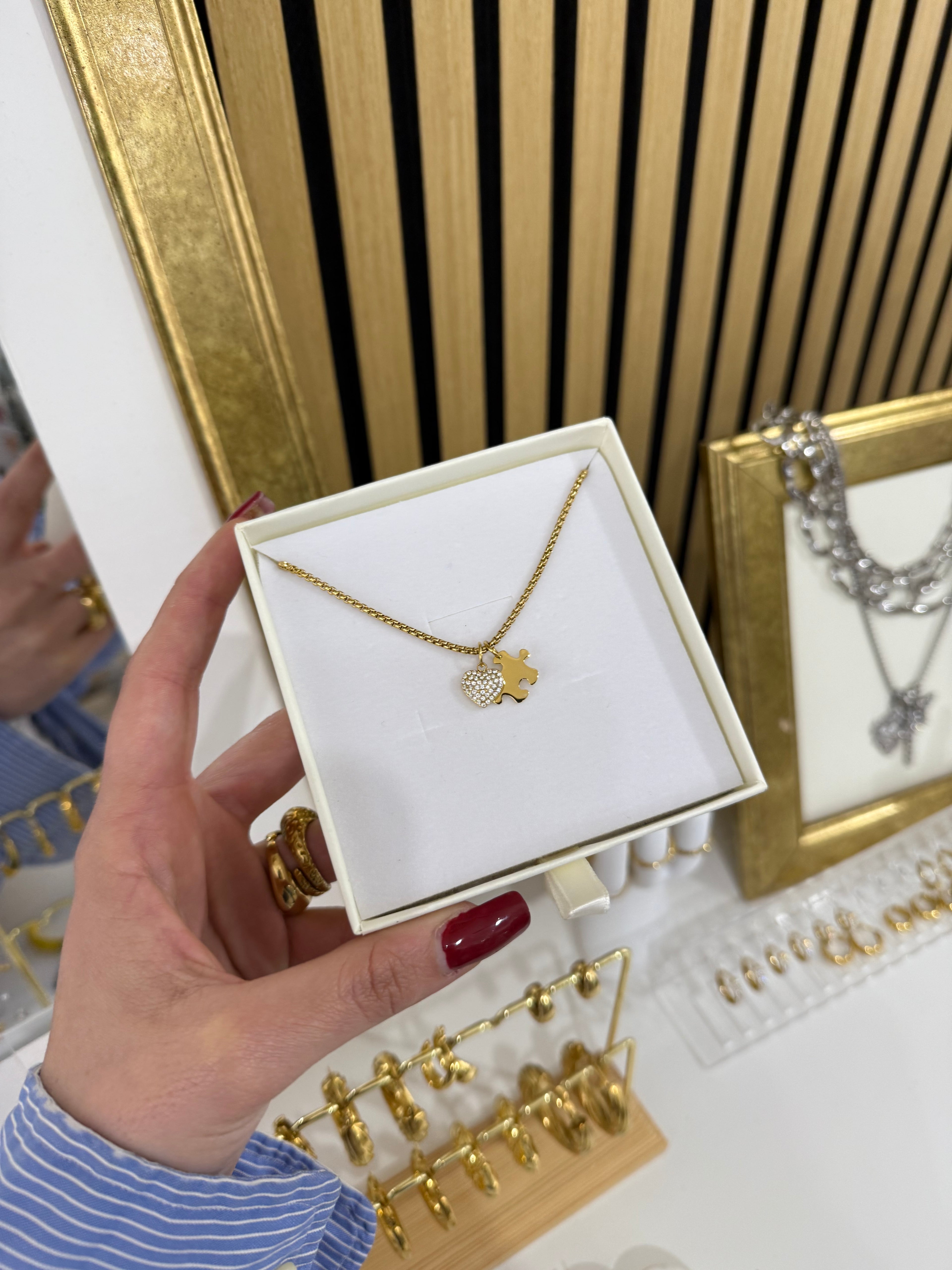 Ciondolo cuoricino Pavé - Bilè