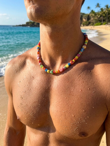 Sunset Love – Collana con Perline di Ceramica