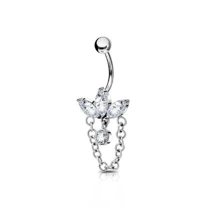 Piercing All’ombelico con catenella pendente