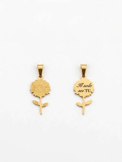 🌻 Ciondolo Rifiorire – Personalizzabile con incisione ✨