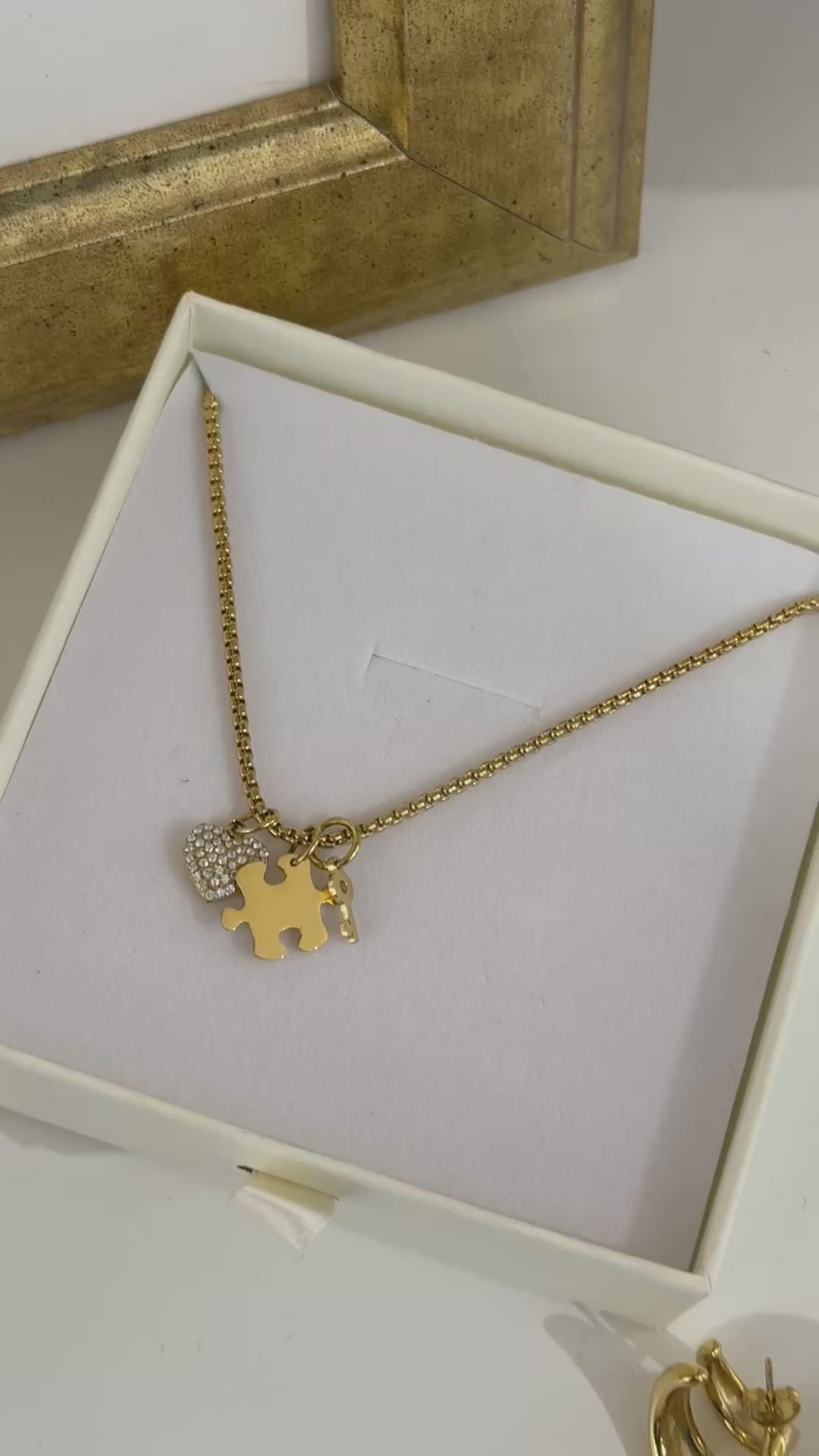 Ciondolo cuoricino Pavé