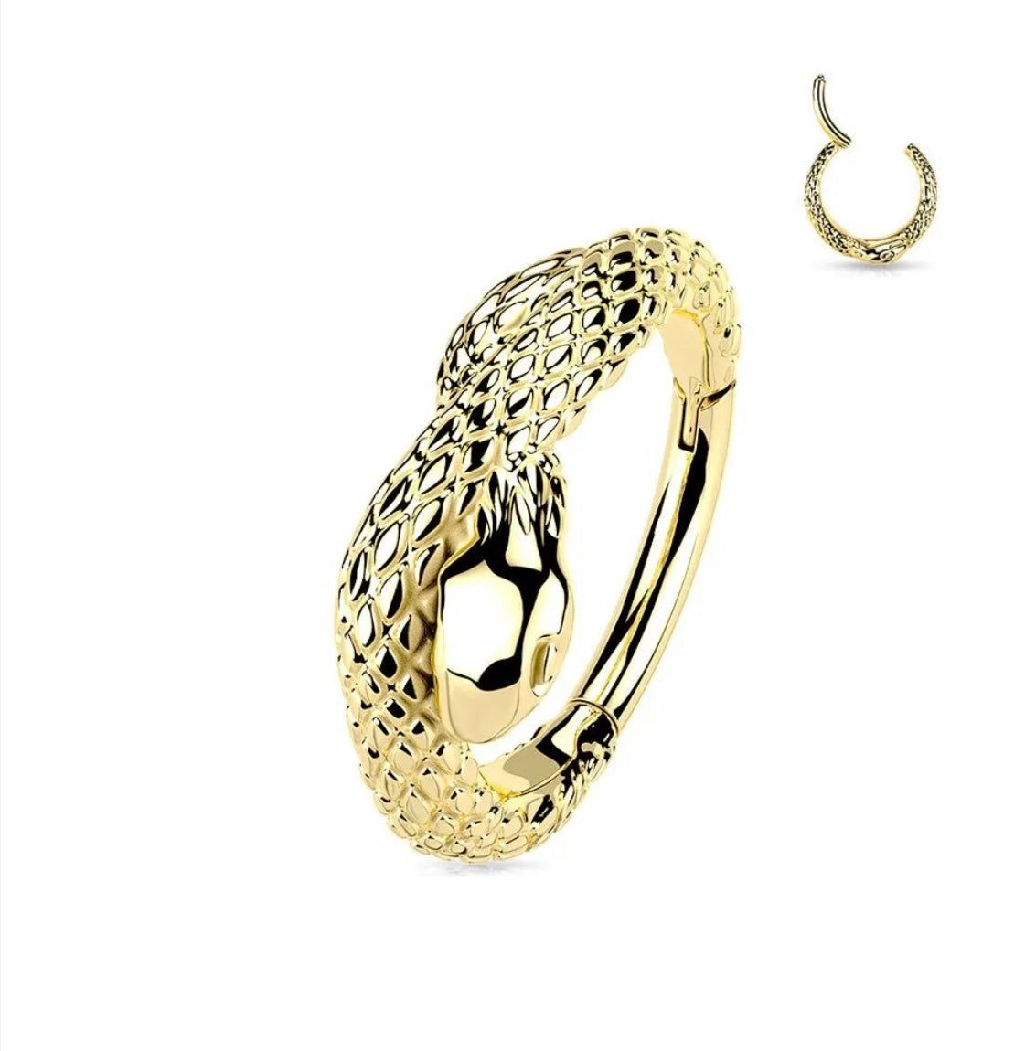 Cerchietto clicker Serpente in acciaio 316L