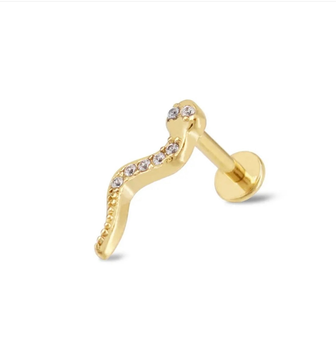 Labret con forma di Serpente in acciaio 316L - Bilè