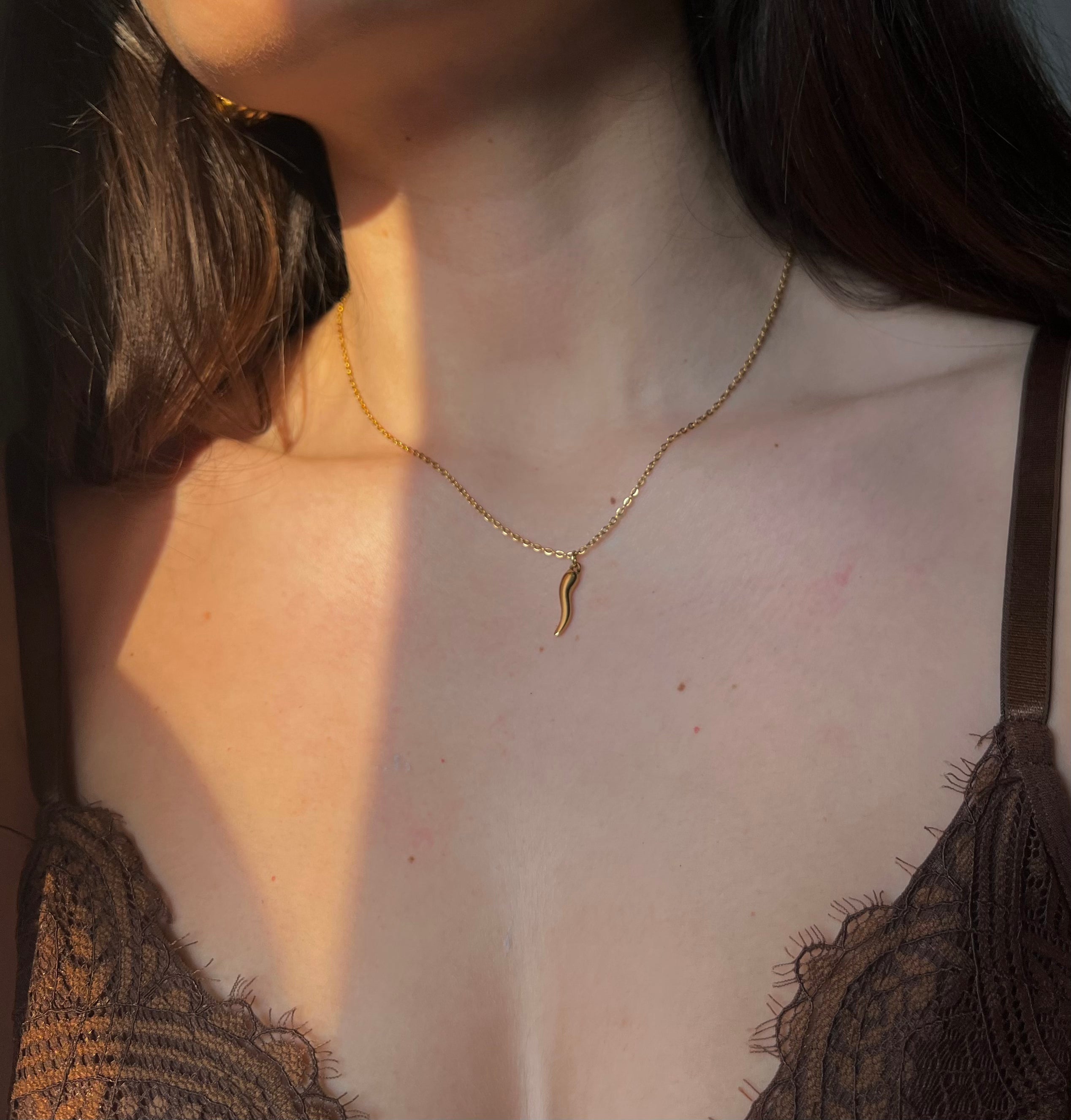 Collana corno portafortuna - Bilè